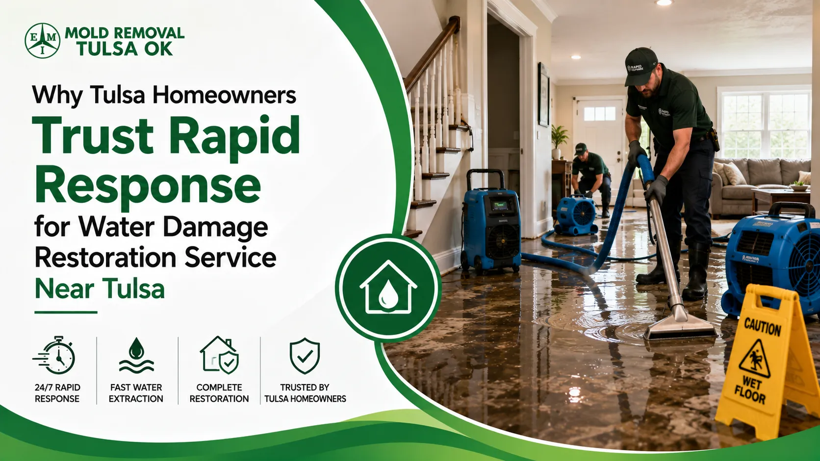 water damage restoration service near Tulsa